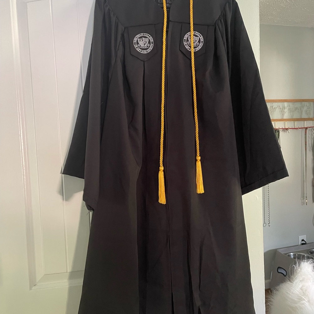 SCAD Graduation Gown with Gold Tassels